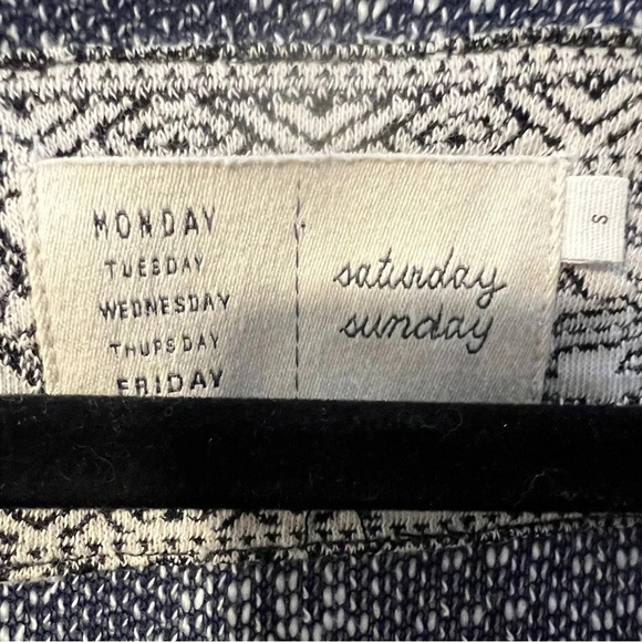 Anthropologie Saturday Sunday Size Small gray white long sleeve dress - Picture 2 of 12